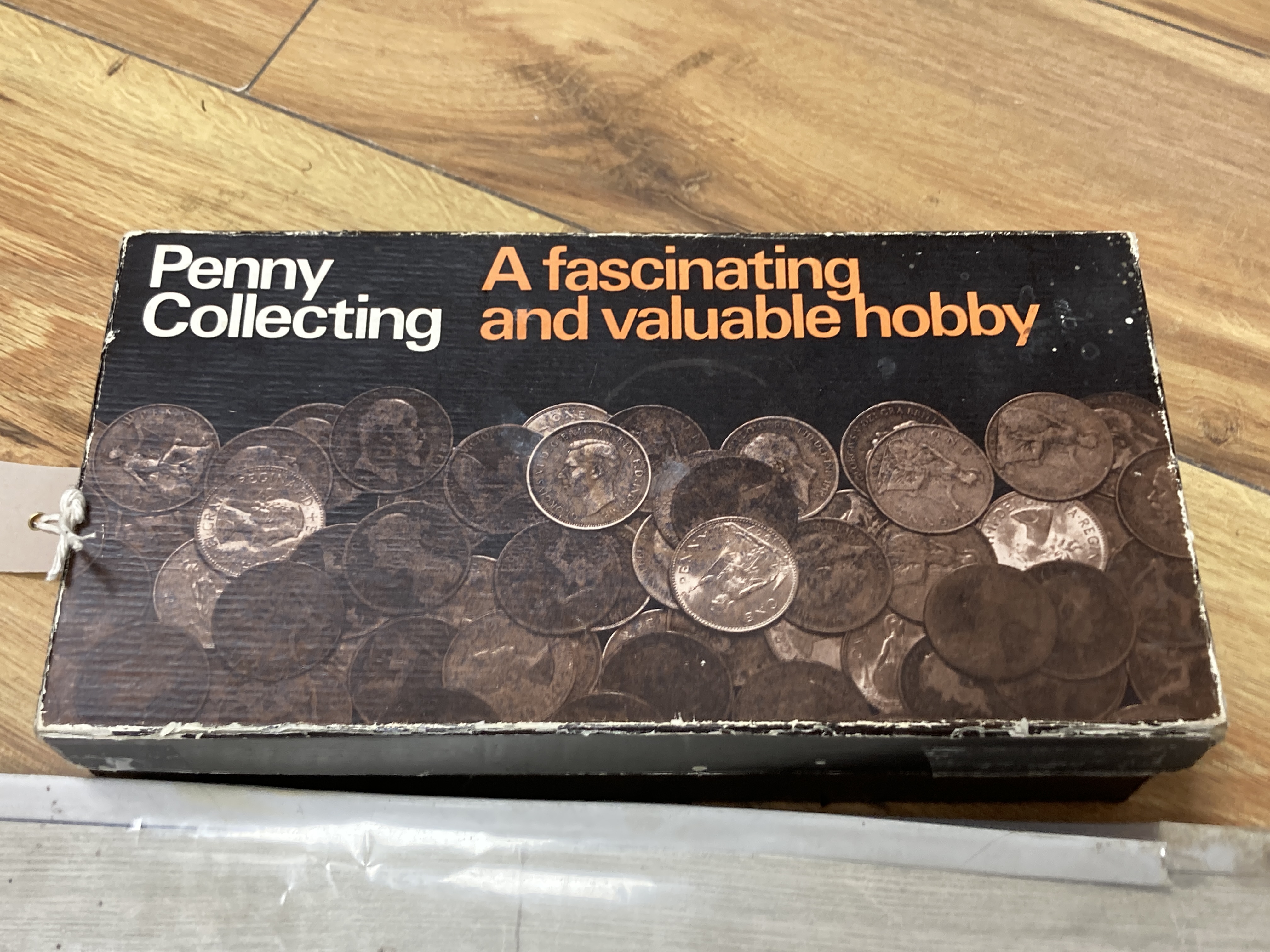 A collection of Victorian and later pennies, including a mounted display, 'The Last of the Big Pennies'